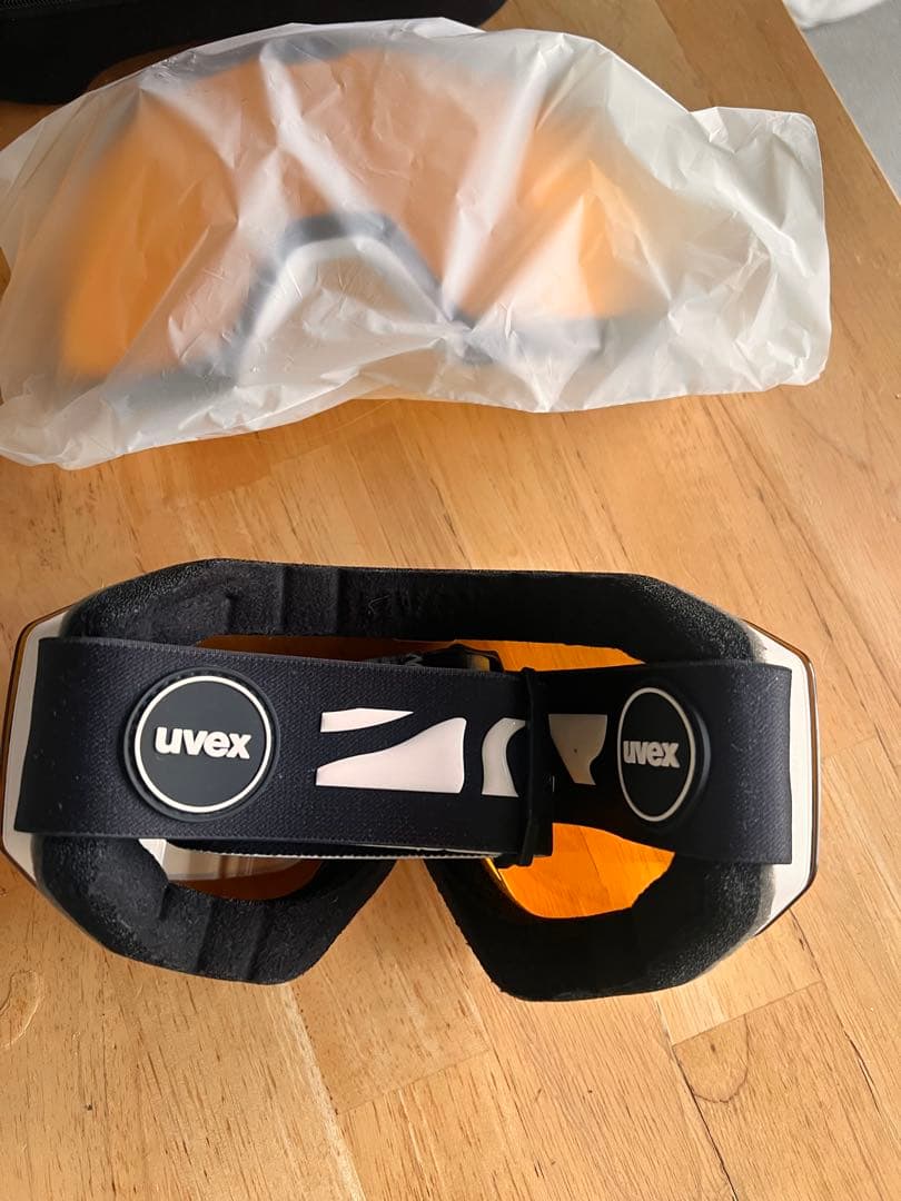 uvex ゴーグル 透明/オレンジ ケース付き