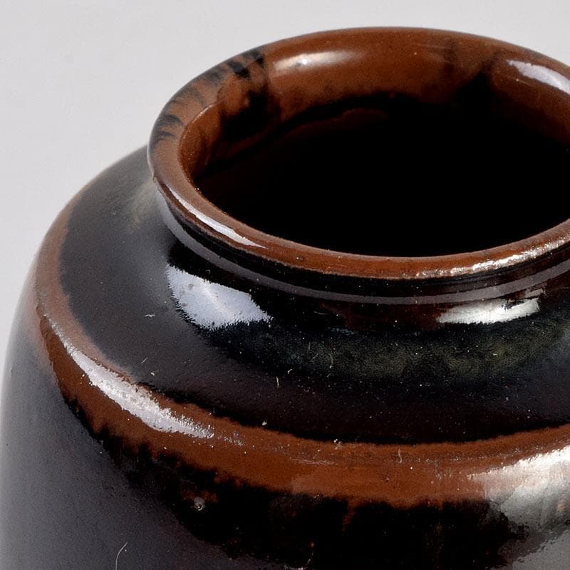 茶道具　高取焼　高取喜恵造　茶入　仕覆付　共箱　V　8889