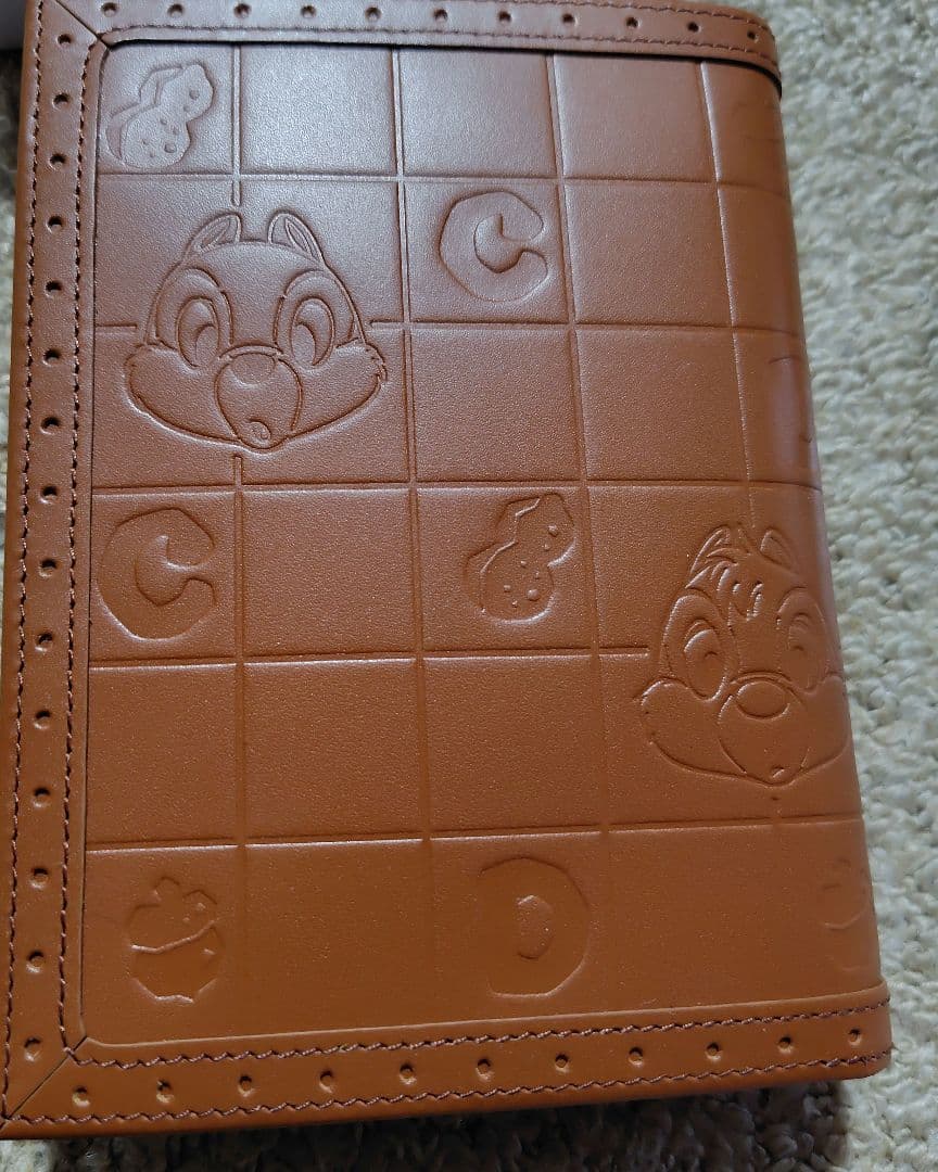 値下☆本革★ディズニー チップとデール カードケース ベルメゾン