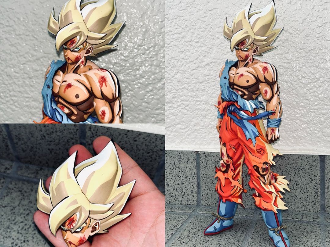 ドラゴンボールフィギュア 伝説の超サイヤ人 孫悟空 リペイント 磁石付き