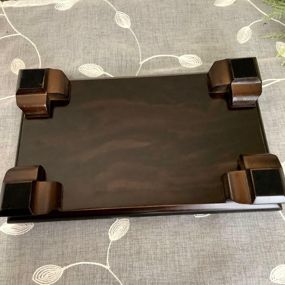 【新品・未使用】　**黒檀　飾り台** 花台・盆栽台・香炉台