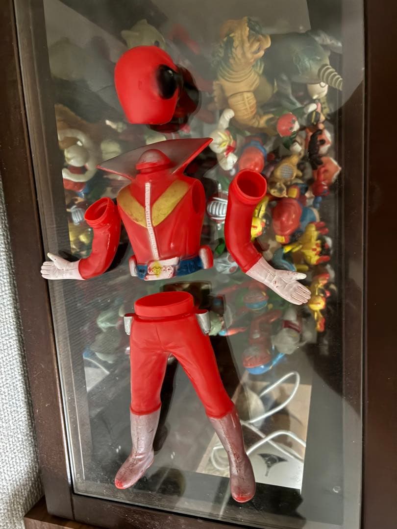 ☆専用☆ 【当時物】ゴレンジャー アカレンジャー　パチ　無版権　ソフビ　約20㎝