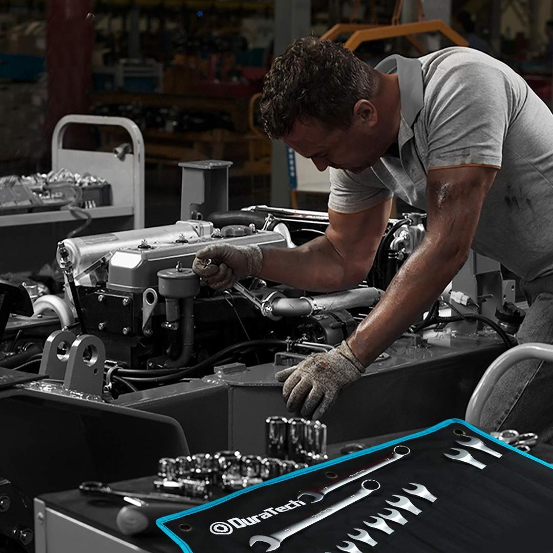 CR-V製 収納袋付き 15本組 コンビネーションレンチ スパナ 8～22mm