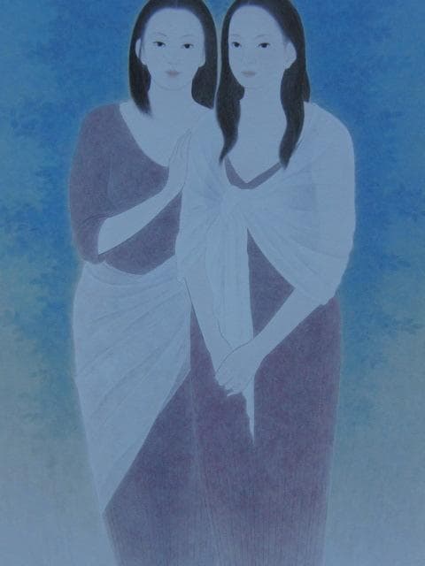 大野俊明、『風音』、希少な画集画、新品高級額・額装付、状態良好