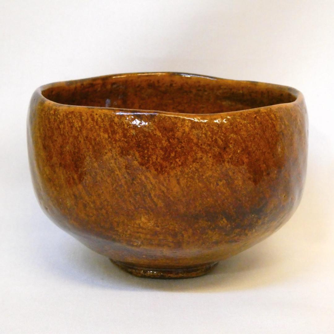 大樋年朗（十代 大樋長左衛門）作 茶碗 飴釉 大樋焼 茶道具 飴楽