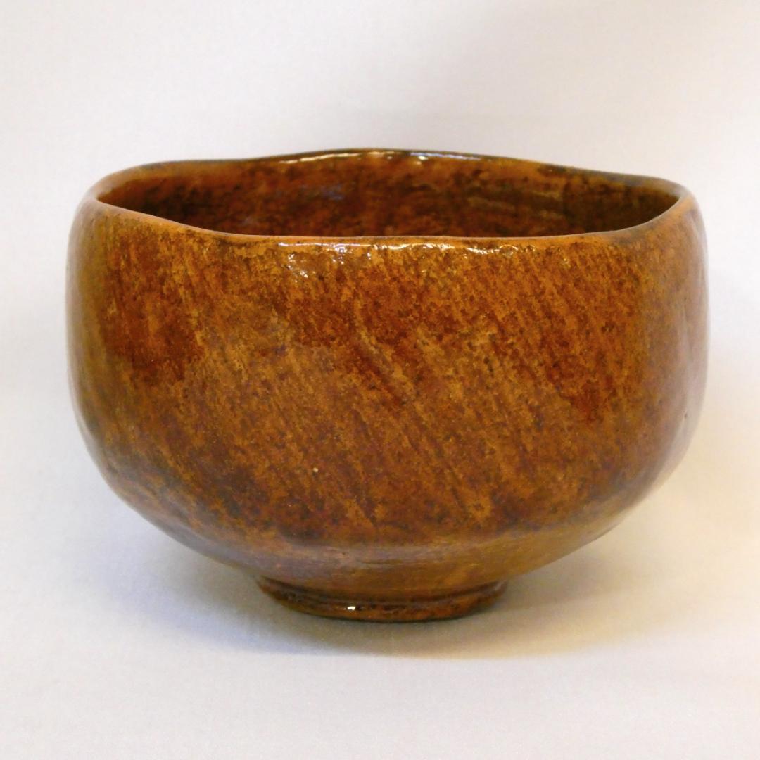 大樋年朗（十代 大樋長左衛門）作 茶碗 飴釉 大樋焼 茶道具 飴楽