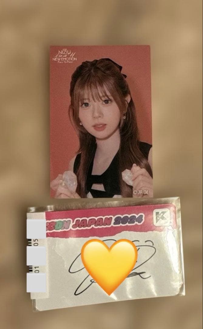 NiziU KCON 2024 リク 直筆サイン＋武道館FCくじステッカー付