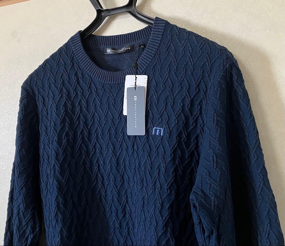 トラヴィスマシュー ケーブル クルーネック ニット、セーター 未使用タグ付 L