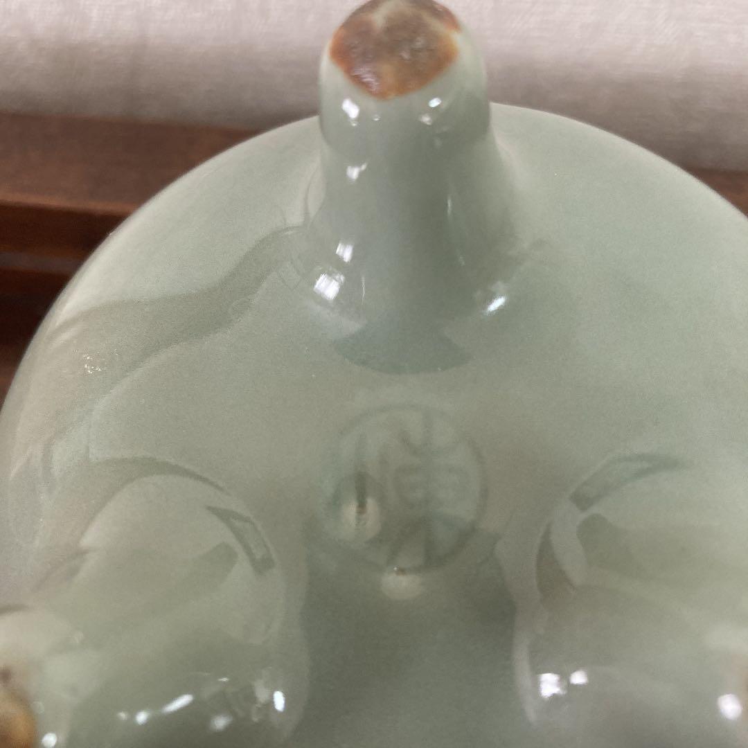 青磁　香炉　東山