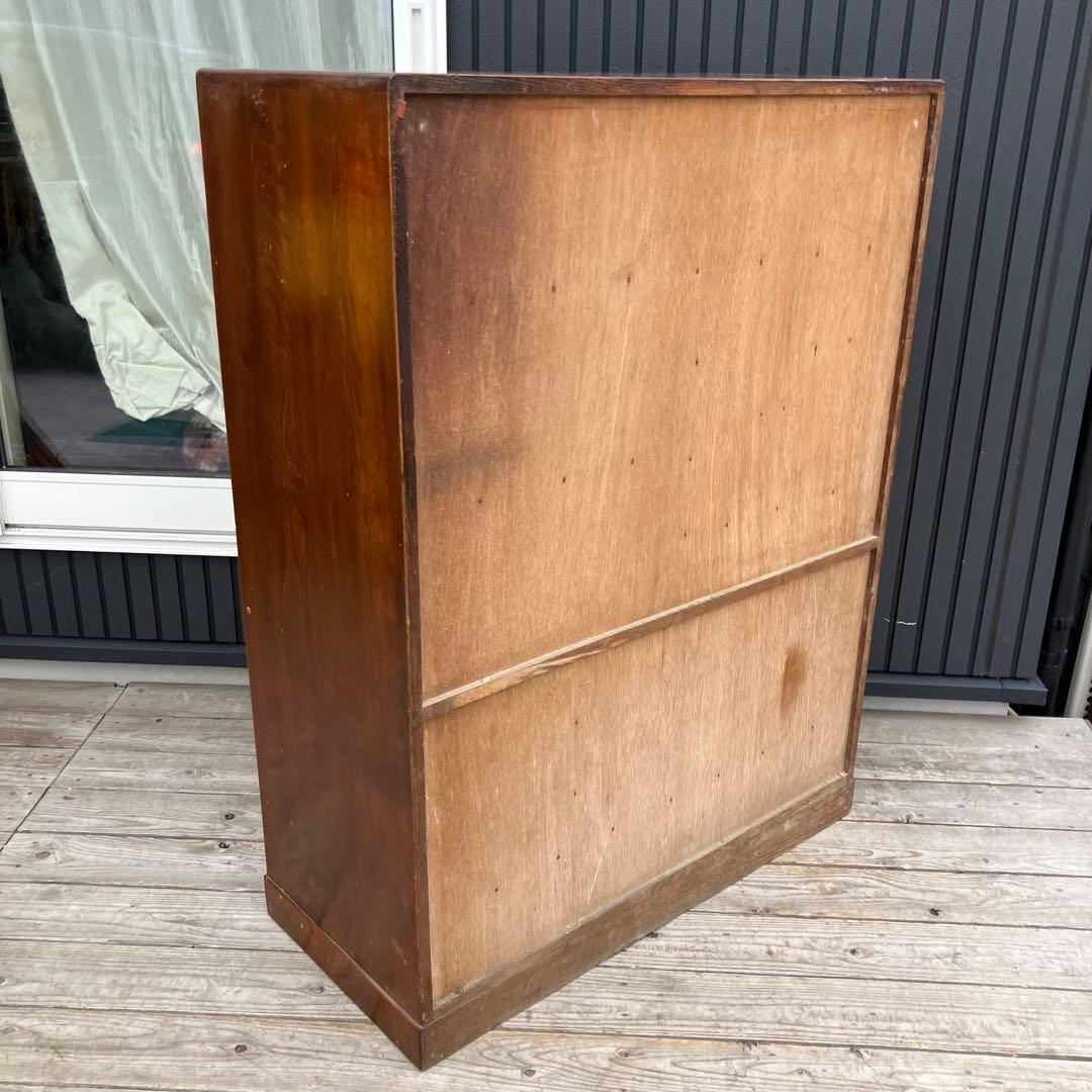 昭和レトロ 無垢材 茶棚 茶箪笥 ガラス戸 サイドボード 古家具 古民家 古道具