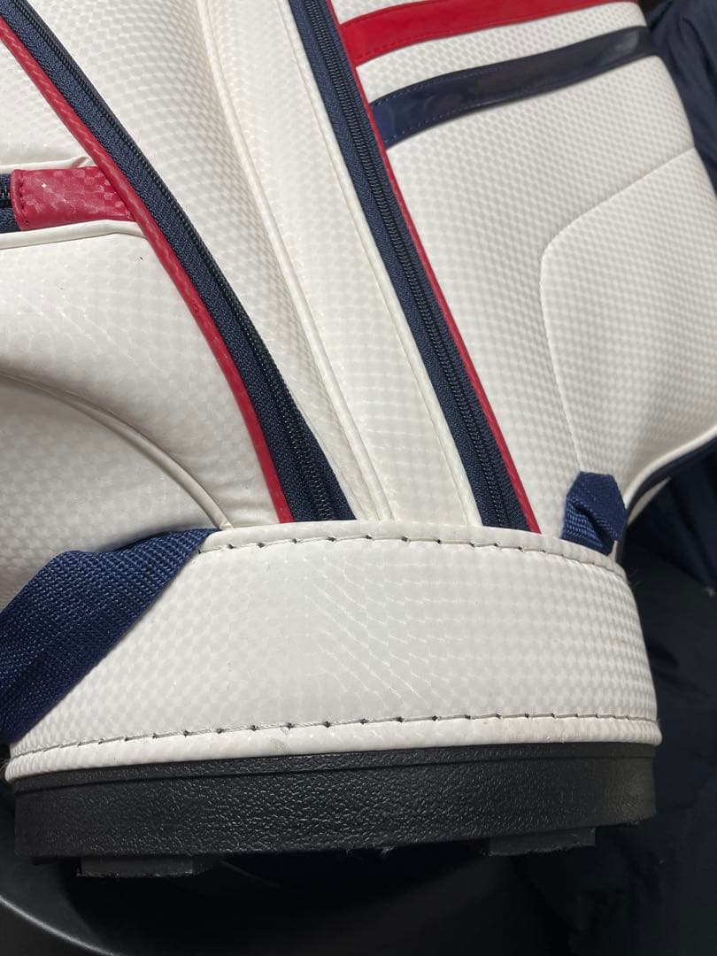 adidas ゴルフバッグ 1949年モデル ホワイト/ネイビー/レッド