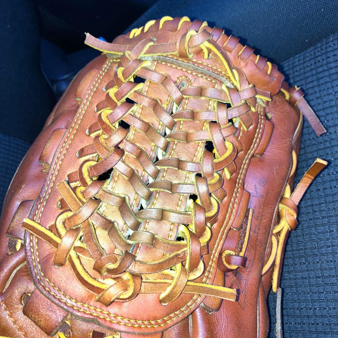 ミズノ　ワールドウィン　投手用グローブ　ブラウン　オールメンテナンス済