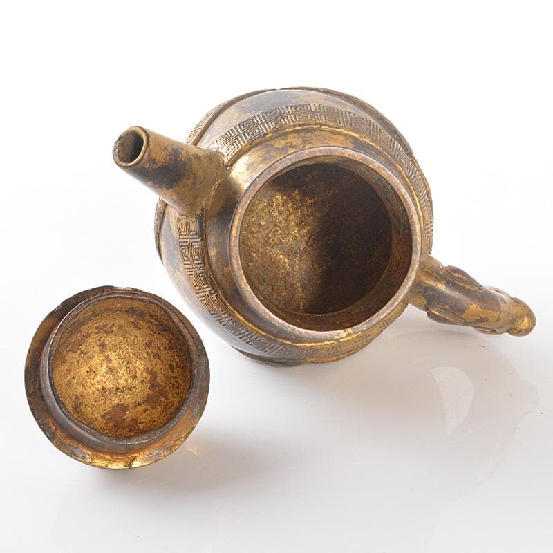 中国　古銅宣徳銅　霊芝摘　水注　水滴　D　R6503