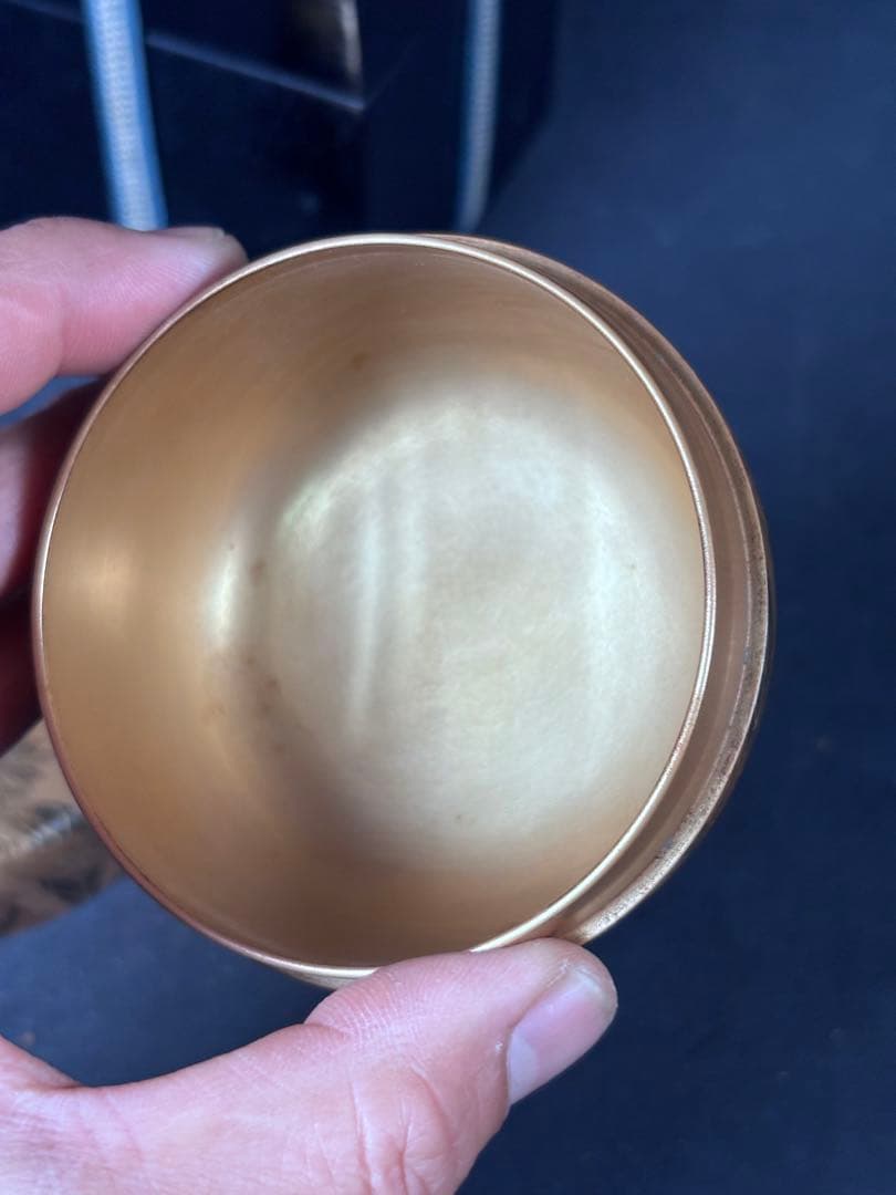 送料無料　漆塗り 棗　平棗　木地　花詰め　和骨董　金彩　蒔絵　茶道具