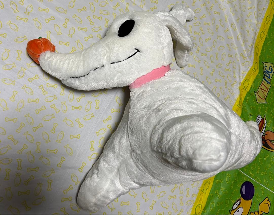 ナイトメアビフォアクリスマス ゼロ 大きい ぬいぐるみ クッション