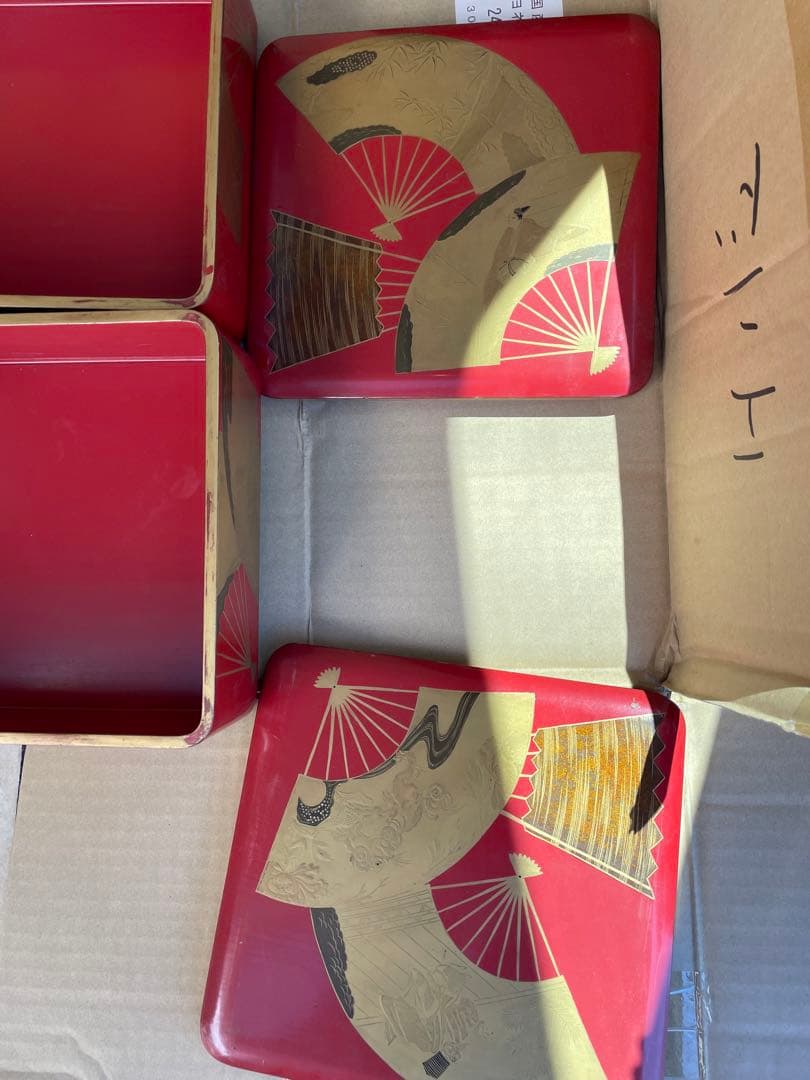 重箱　蒔絵　扇子　江戸時代　兎