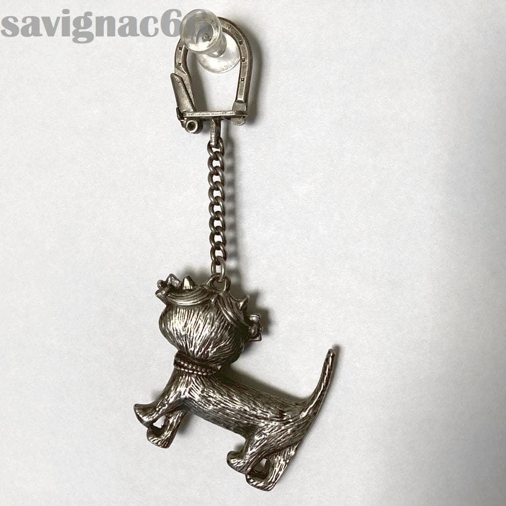 60s フレンチキーホルダー メタル Unimel ネコ 猫 フィギュア