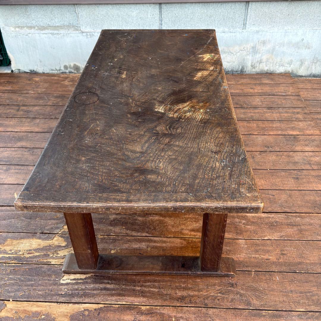 昭和レトロ 古家具 無垢材 木製座卓 引き出し付き ちゃぶ台 文机 お経台 経机