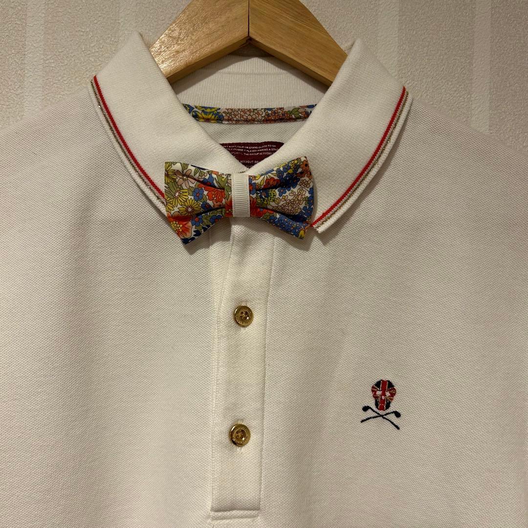 【美品・ほぼ未使用】MARK&LONA ポロシャツ　半袖　白　マークアンドロナ