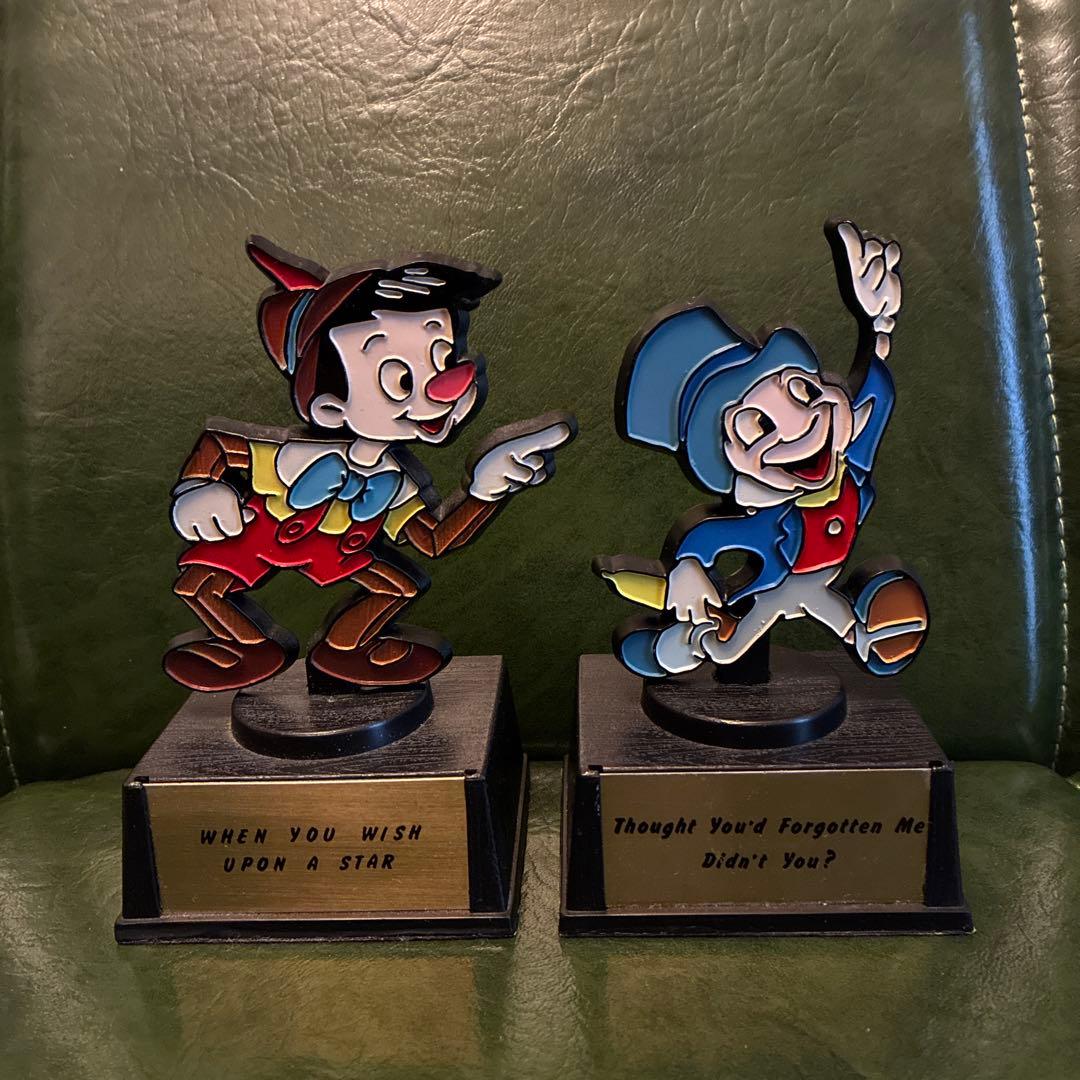 希少 70's Avivaピノキオ ジミニークリケット トロフィー 2点セット