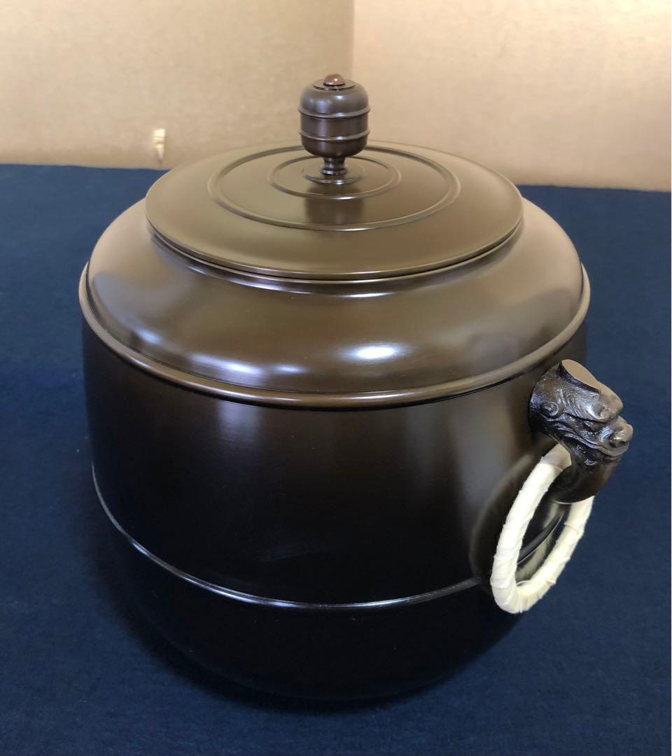 《R》茶道具 唐銅 皆具 能作一佳 略歴 共箱 元箱　251225か3