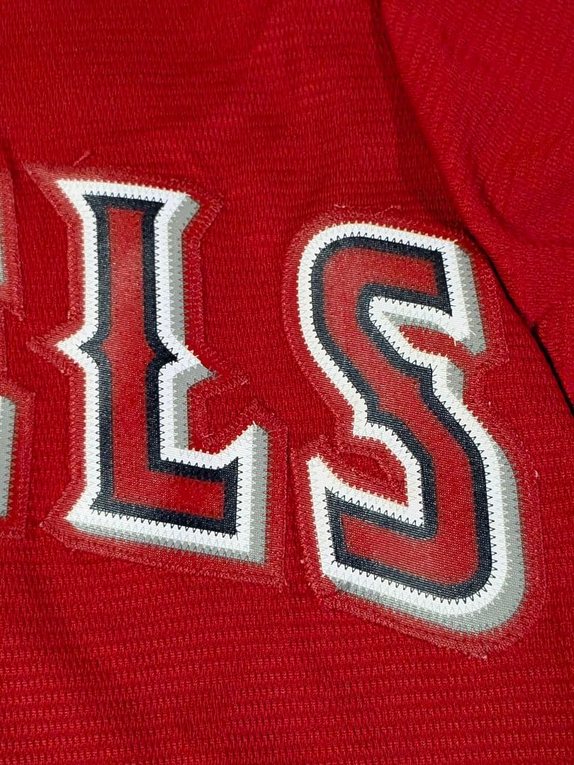 ①USA製 マジェスティック　エンゼルス 大谷翔平 ユニフォーム　Ｍ レッド