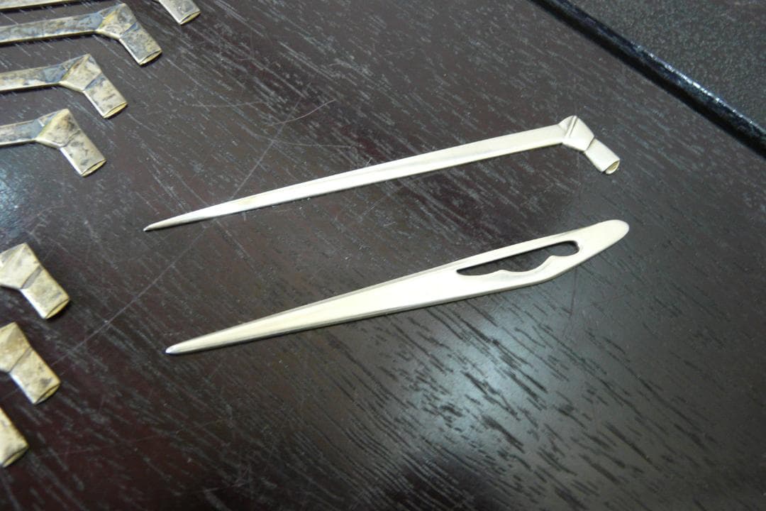 銀製 菓子切 菓子楊枝 18本 85.5g 銀食器 銀細工