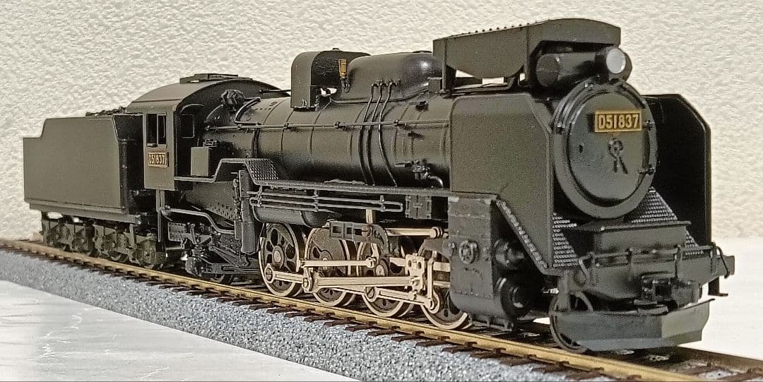 HOゲージ 天賞堂アダチ Ｄ51重装備蒸気機関車、メンテナンス済