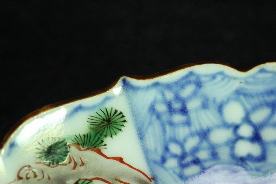 中国美術 赤絵 祥瑞 鶏蝶草花紋 皿 四枚 成化年製 まとめて(K-LC822)