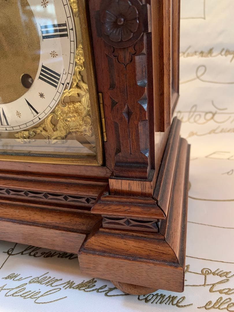 ドイツ製　訳ありアンティーク置時計ウェストミンスターチャイム！美しく鳴ります！