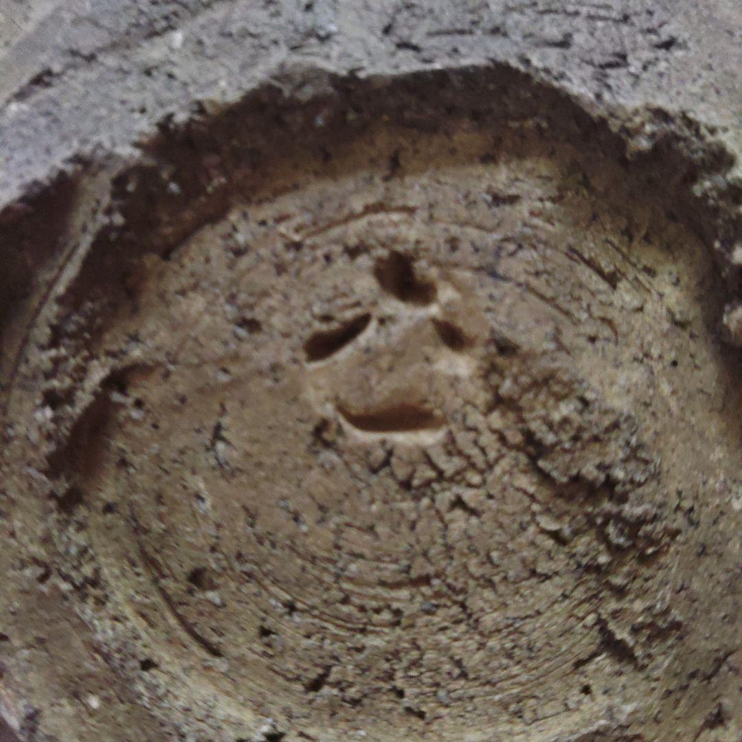 江戸時代　清水七兵衛(晩年の作)　織部調輪花小皿　陶胎