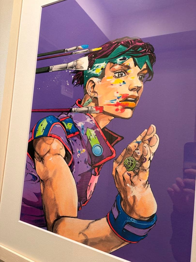ジョジョの奇妙な冒険　複製原画　岸辺露伴　アートポスター フレーム付き