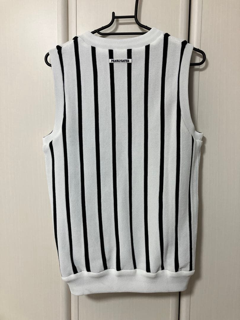 【美品】PEARLY GATES ベスト ブラック/ホワイト