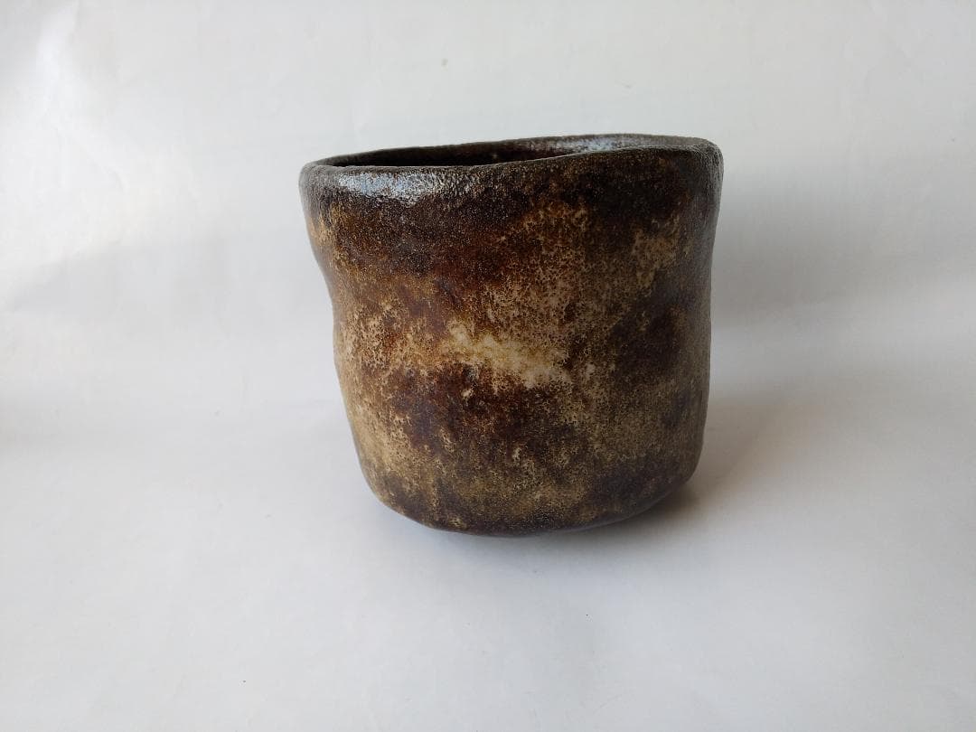 大樋焼 中村定甫 作 大樋筒茶碗 共箱 栞 茶道具 抹茶碗 新品 未使用 保管品