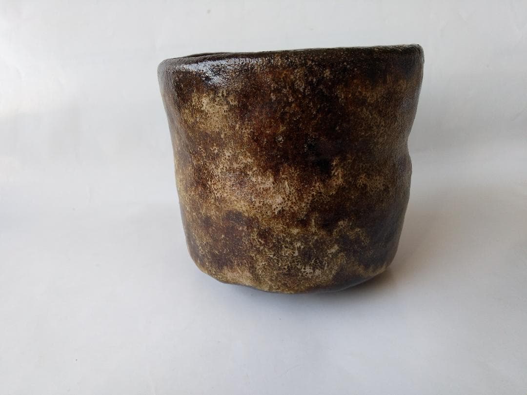 大樋焼 中村定甫 作 大樋筒茶碗 共箱 栞 茶道具 抹茶碗 新品 未使用 保管品