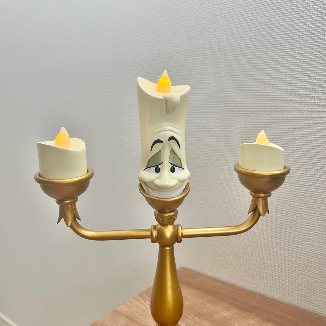 【美品】✨美女と野獣 ルミエール フィギュア ゴールド 海外限定