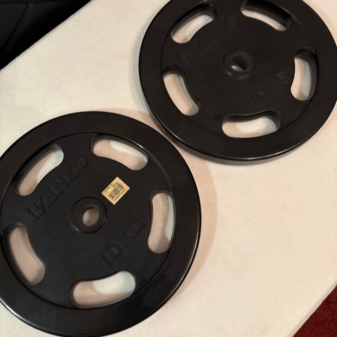 IVANKO 1個10KG ダンベルプレート2個セット