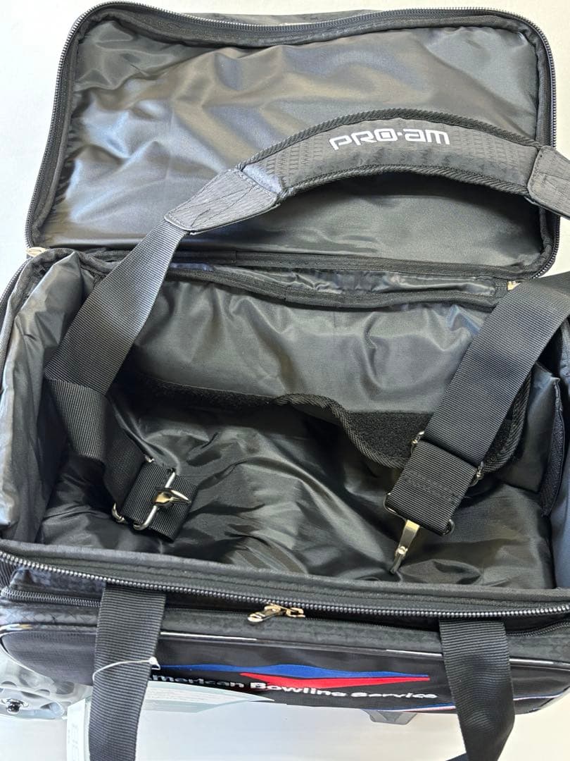 未使用 PRO-AM ボウリング キャリーバッグ ボール2個用 タイヤ付