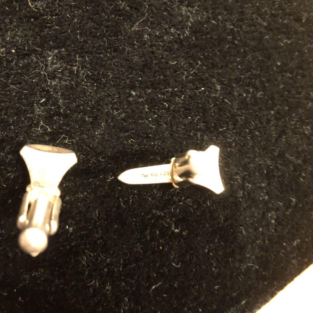 アンティーク　18Kとシルバーのカフスボタン