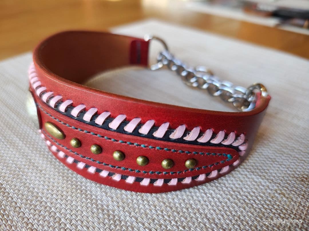 大型犬　ハンドメイド首輪　㊸