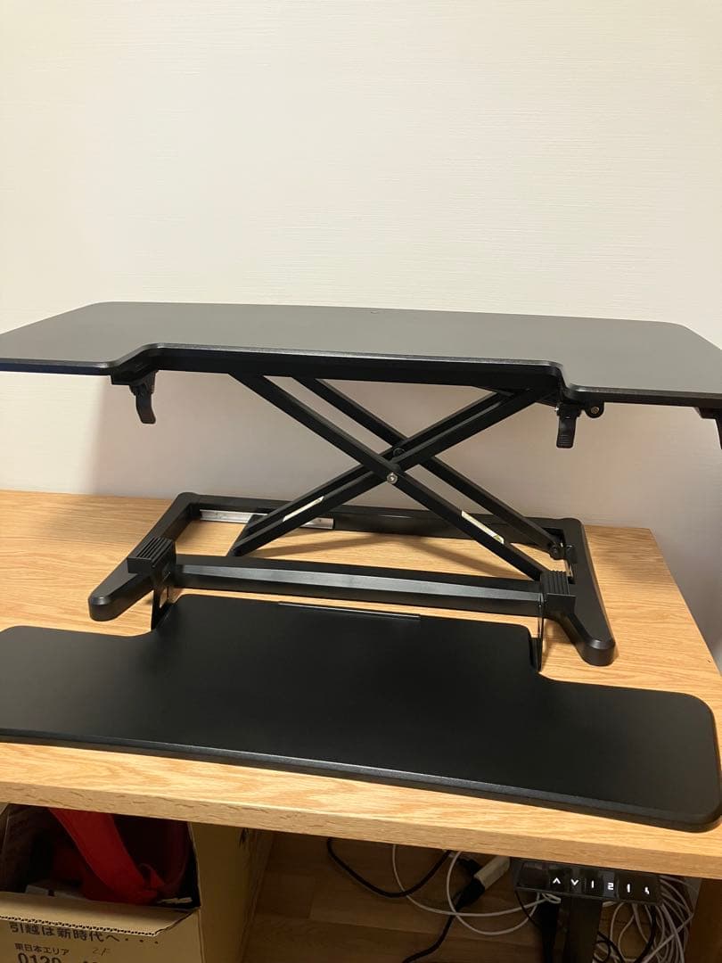 昇降式 ブラックパソコンスタンド