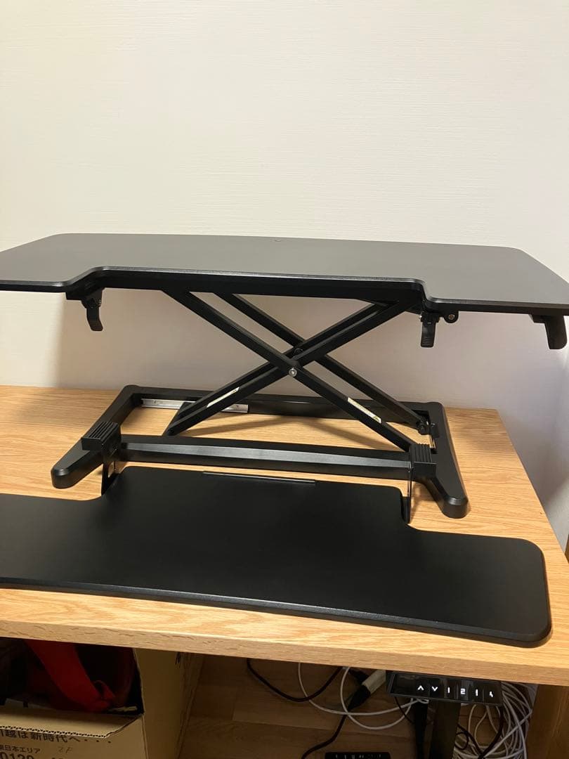 昇降式 ブラックパソコンスタンド