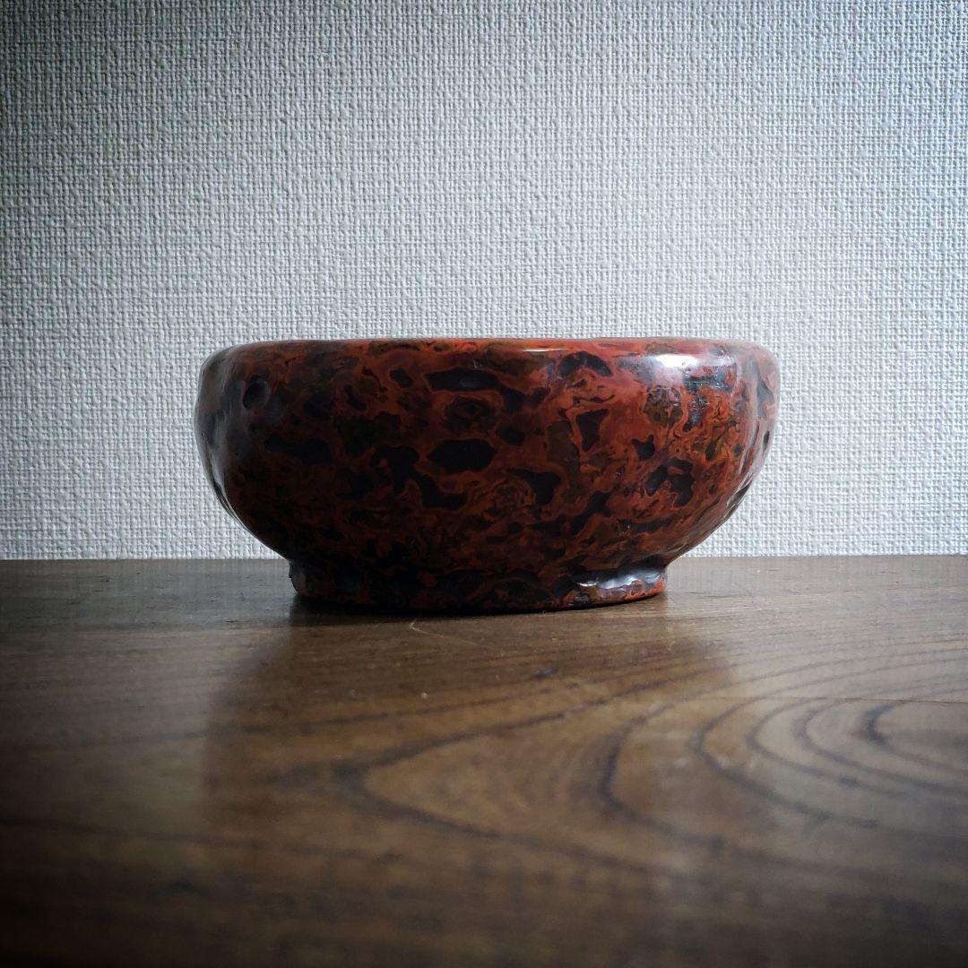 会津塗り　天然木　乾漆鉢　漆器　菓子鉢　小物入れ　会津漆師道具　訳あり　割れ