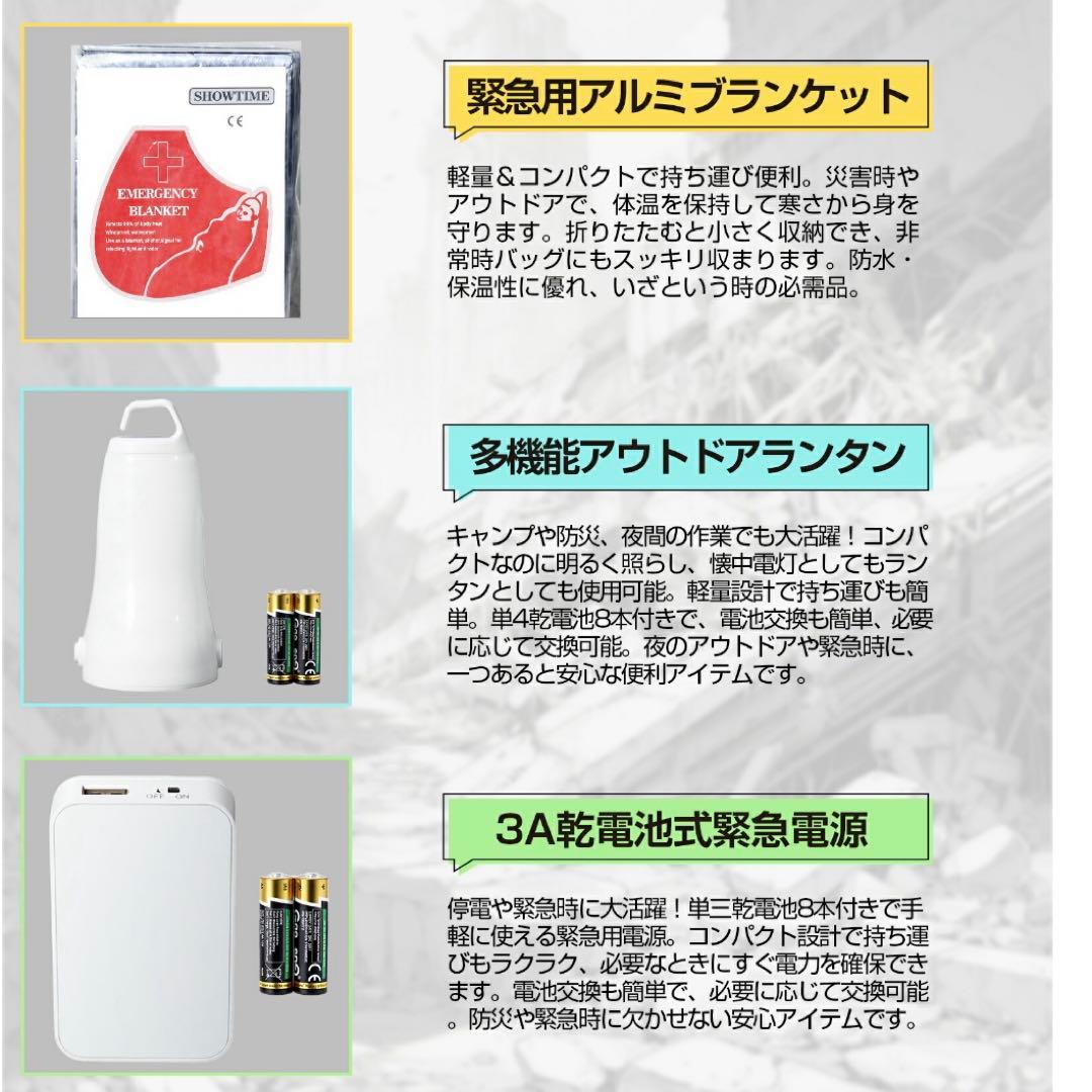 未使用⭐️ 防災グッズ 非常用持ち出しセット 1人用 47点
