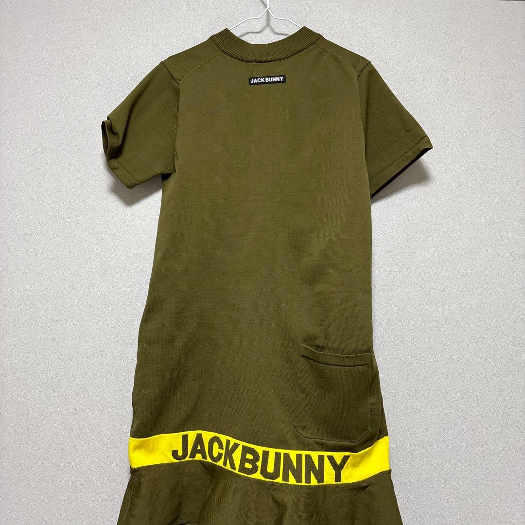 【未使用に近い】Jack Bunny!! ゴルフワンピース カーキ×イエロー