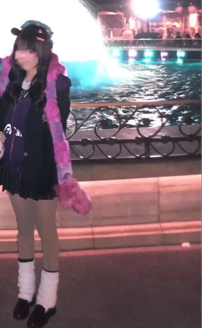 ディズニー　チェシャ猫　マフラーファンキャップ