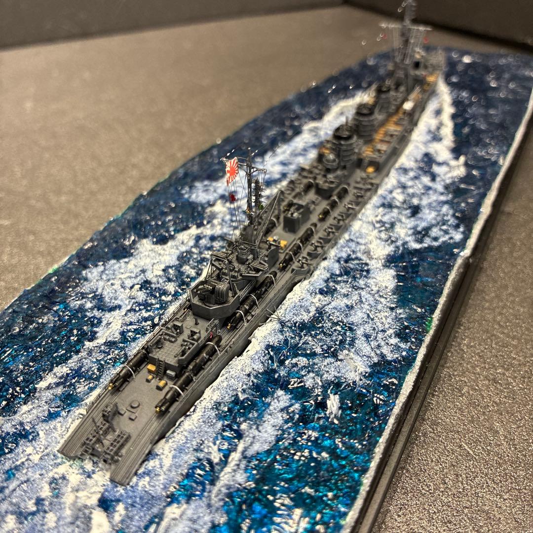 ● フジミ模型製 1/700軽巡洋艦 北上(きたかみ)ジオラマ完成品＋艦これ北上