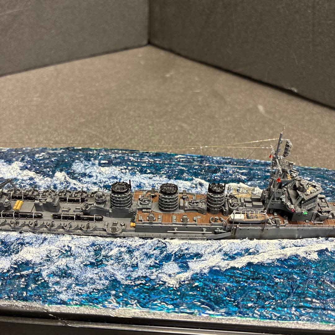 ● フジミ模型製 1/700軽巡洋艦 北上(きたかみ)ジオラマ完成品＋艦これ北上