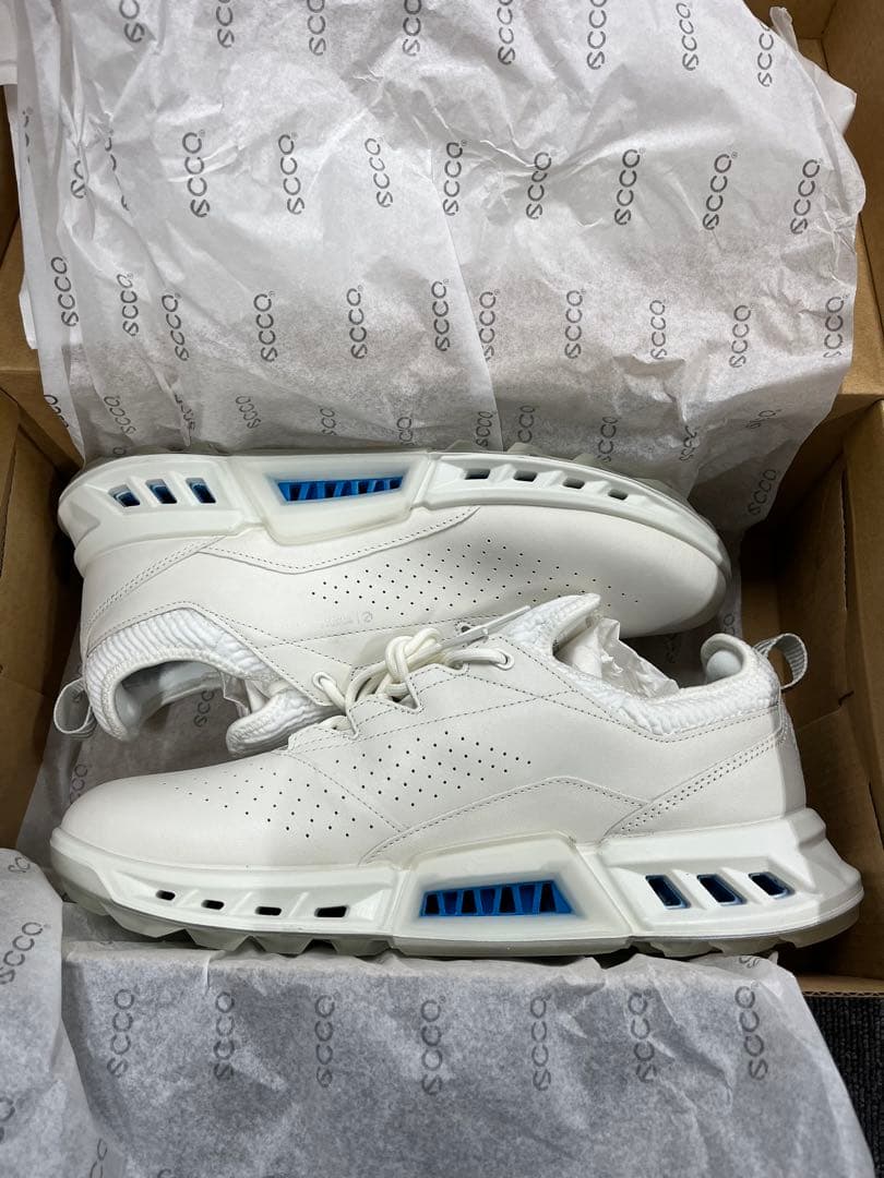 【新品・未使用】ecco BIOM C4 ゴルフシューズ ホワイト