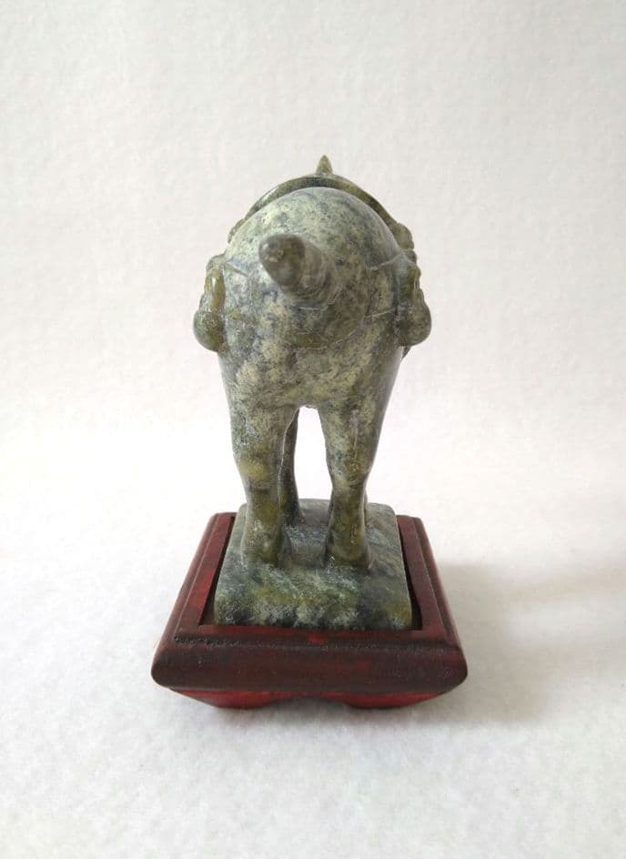 馬 石彫刻 中国 天然石 オブジェ アンティーク